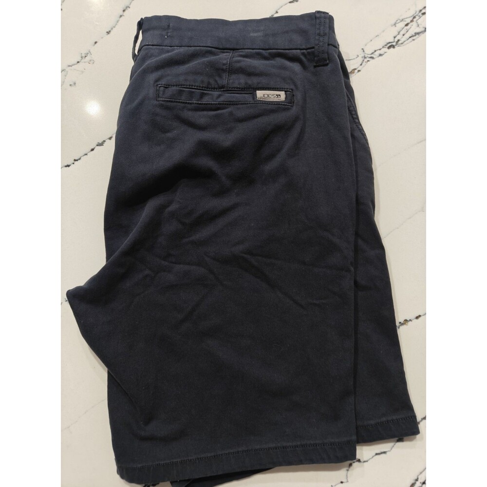 Joes Jeans Trouser Shorts Mens 36 Navy Blue Chino  Flat Front Stretch 9" Inseam